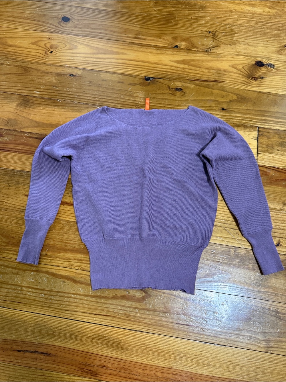 Women's Lavender Boatneck Knit Sweater